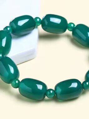 100% Natural Agates Semi-Precious 13mm Bracelet